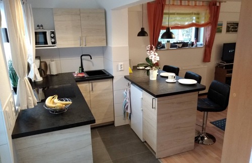 Parchtitz Appartement | Grand appartement en sous-sol au milieu de l'île de Rügen à la périphérie d'un village près des montagnes
