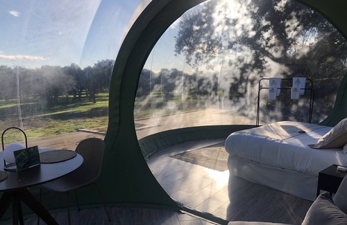 Velada Cabine | Habitación Burbuja Doble con Vistas al Campo y Piscina