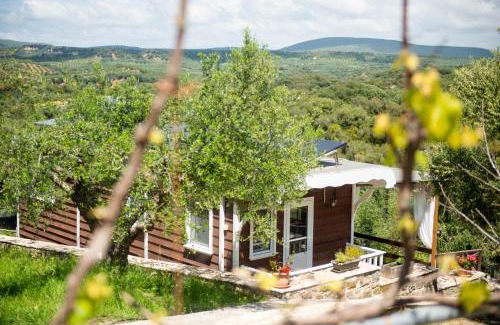 Pylos-Nestoras Cabine | Hakuna Matata Holidays wooden lodge with airco & pool in Greek Olive Grove