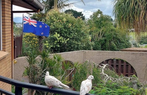 Tauranga Cabine | Haleys cabin. Bedroom with Queen bed and ensuite only. Superb Pool & cabana.