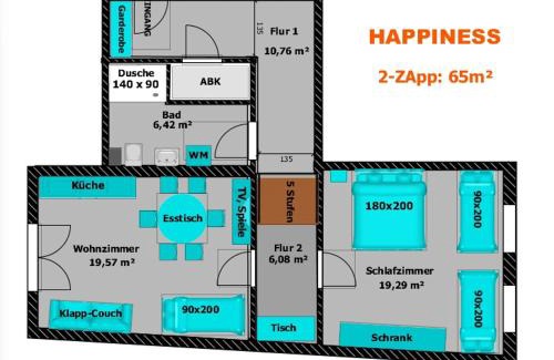 Hofgeismar Appartement | HAPPINESS 2-ZApp 1-OG Hofgeismar-Zentrum!