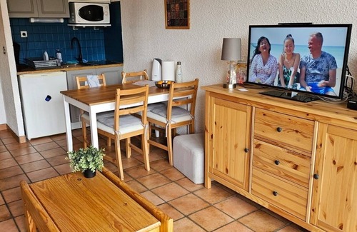 Orcieres-Merlette Appartement | cœur de station , grand studio 5 personnes au pied des piste vue panoramique,