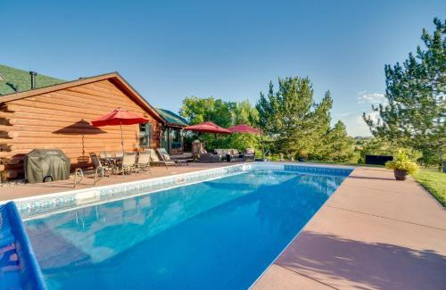 Parker Maison | Heated Pool and Mtn Views Log Cabin in Parker!