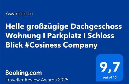 Schwerin Appartement | Helle großzügige Dachgeschoss Wohnung I Parkplatz I Schloss Blick #Cosiness Company