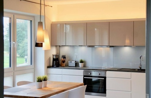 Dangast Appartement | Cet appartement nordique moderne premium "Nordbudje" pour 4 personnes pulvérise e