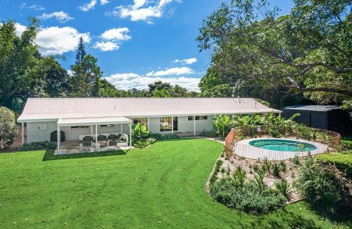 Myocum Maison | Hidden Byron - designer hinterland oasis with pool, fireplace and firepit