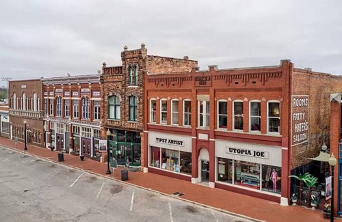 Guthrie Lit Et Petit-Déjeuner | Historic 1902 Vinyl Loft Downtown Guthrie
