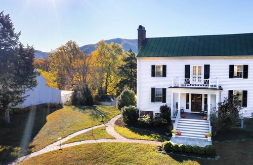Nellysford Maison | Historic Farm Renovated with Comfort, Mountain Views, Hot Tub, Pond, & Animals!