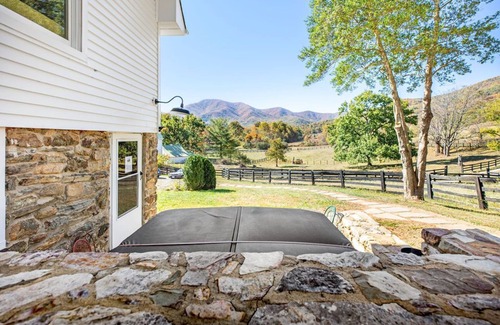 Nellysford Maison | Historic Farm Renovated with Comfort, Mountain Views, Hot Tub, Pond, & Animals!
