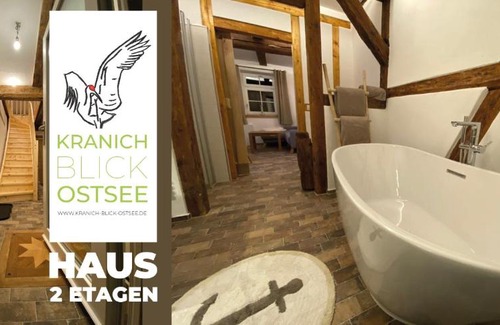 Neu Bartelshagen Maison | Historisches Bauernhaus für 8 Personen mit Luxus und Natur auf 2 Etagen ideal für Familien und Hunde 2500m2 eingezäunt an der Ostsee