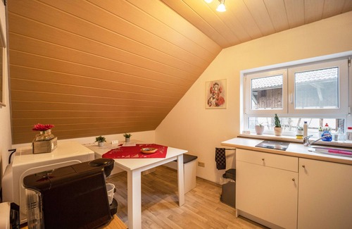 Wolpertswende Appartement | Appartement de vacances "Ferienwohnung im Grünen" avec vue sur les montagnes, balcon et Wi-Fi.