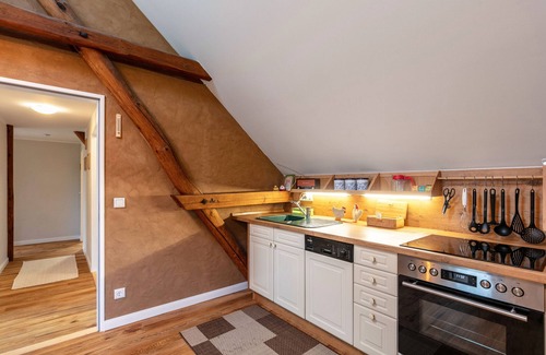 Alt Zeschdorf Appartement | Appartement 'Hühnernest' avec terrasse partagée, jardin partagé et Wi-Fi