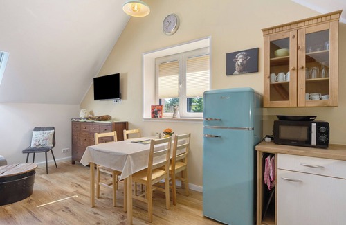 Alt Zeschdorf Appartement | Appartement "Schafstube" avec terrasse partagée, jardin partagé et Wi-Fi