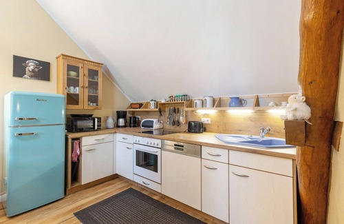 Alt Zeschdorf Appartement | Appartement "Schafstube" avec terrasse partagée, jardin partagé et Wi-Fi