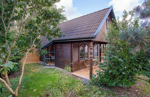 Verchen Maison | Maison de vacances 'Blockbohlen-Haus Auf Hof Verchen' avec terrasse privée, jardin privé et Wi-Fi