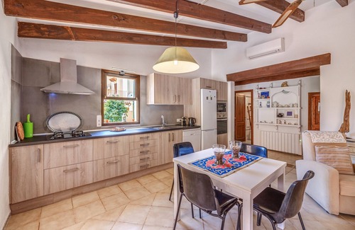 Escorca Maison | Maison de vacances "Ca N'Aina" près de la plage avec vue sur la montagne, climatisation et piscine