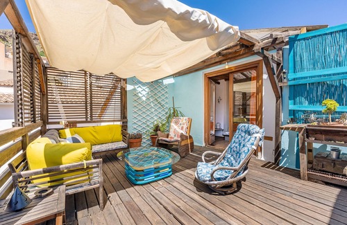 Guejar Sierra Maison | Maison de vacances 'La Lechuga Azul' avec vue sur les montagnes, terrasse privée et Wi-Fi