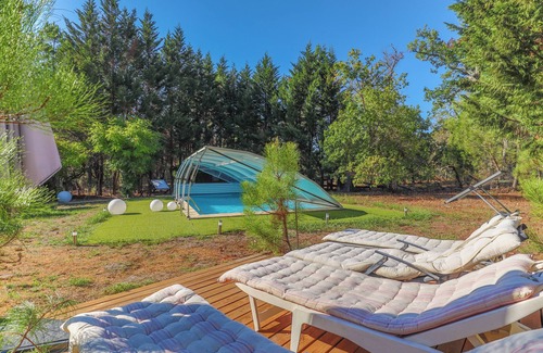 Trensacq Maison | Les Maisons Des Houssats avec piscine partagée et terrasse privée.