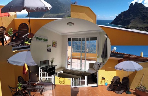Punta del Hidalgo Maison | Homerez - Jolie maison pour 5 pers. avec vue sur la mer à Punta del Hidalgo