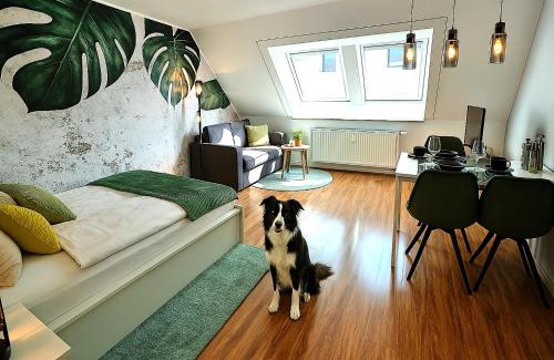 Pasing - Obermenzing Appartement | HOMELY STAY Serenity Greens - Stylisch Studio-Apartment with kitchen - 15 min from Oktoberfest -pet friendly
