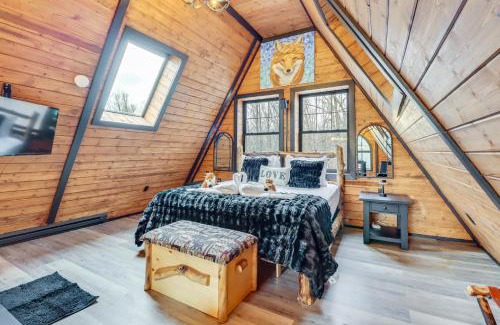 Mount Pocahontas Maison | Hot Tub and Fire Pits Albrightsville A-Frame Cabin