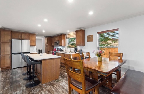 Dupont Maison | HOT TUB - Entire NEW Home - Walk to Light Rail - King Beds - Firepit Theatre