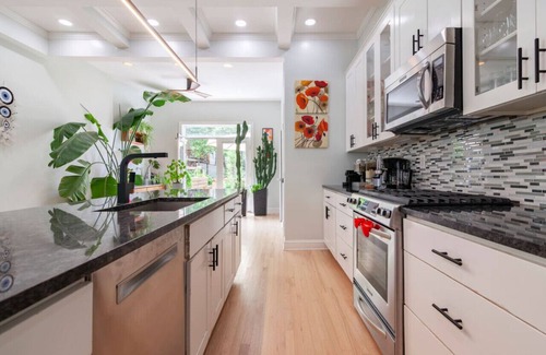 Truxton Circle Maison | Hot Tub Oasis Giant Row House Historic