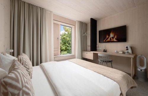 Ludwigsburg Hôtel | Hotel Bergamo Modern & zentral in Ludwigsburg Klimaanlage 3 Min zum Schloss WLAN Frühstück optional besonderes nachhaltiges Stadthotel in moderner Holzbauweise