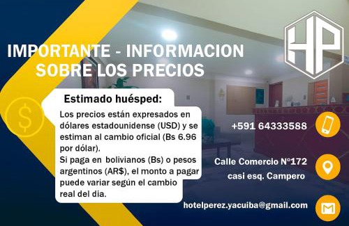 Yacuiba Hôtel | Hotel Perez