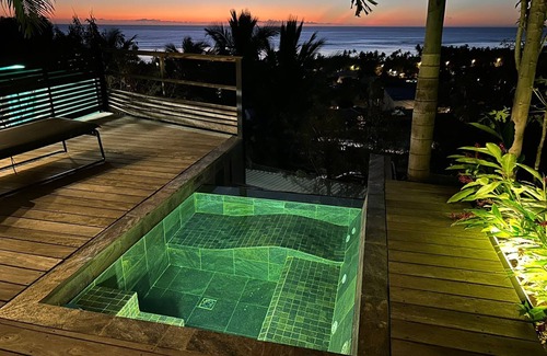La Saline Les Bains Maison | Maison avec vue panoramique sur le lagon depuis le jacuzzi