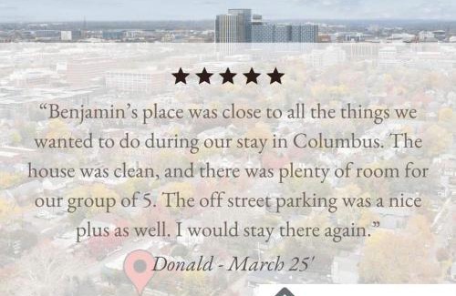 Downtown Columbus Maison | Housepitality - Harrison Mansion - Great Location