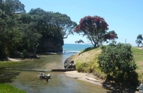 Red Beach Cabine | Iconic Kiwi Bach with sea views and a 2 minute walk to the beach.