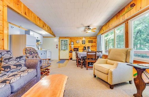 Inlet Cabine | Inlet Lakefront Home: Private Dock & Beach Access!