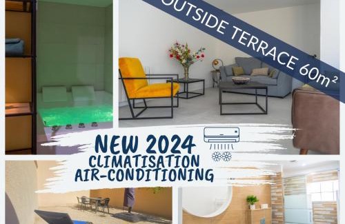 Epernay Appartement | Jacuzzi Terrasse 86 - Terrasse & Climatisation - 4 personnes - BnB Epernay