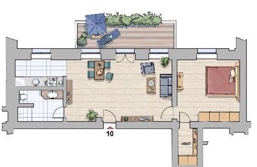 Hohen Niendorf Appartement | Jagdschloß zu Hohen Niendorf Fewo 10