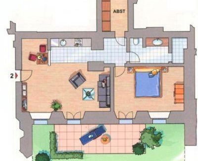 Hohen Niendorf Appartement | Jagdschloß zu Hohen Niendorf Fewo 2