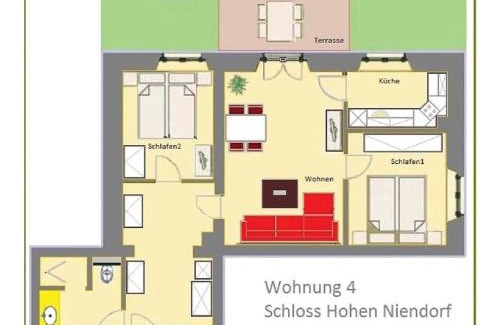Hohen Niendorf Appartement | Jagdschloß zu Hohen Niendorf Fewo 4