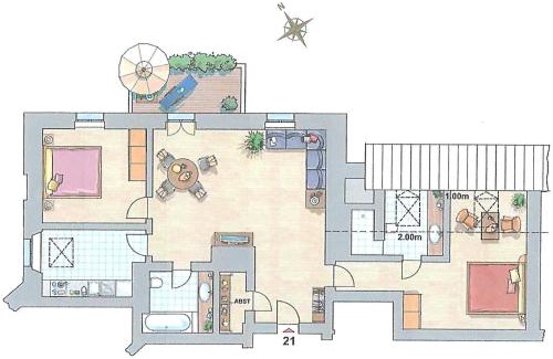 Hohen Niendorf Appartement | Jagdschloß zu Hohen Niendorf Fewo 21