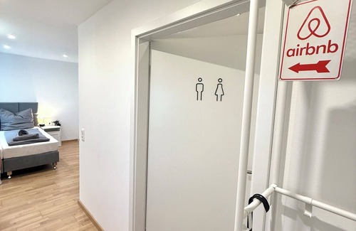 Neureut Sudlicher Teil Appartement | Kleines Glück Karlsruhe - washing machine, underfloor heating