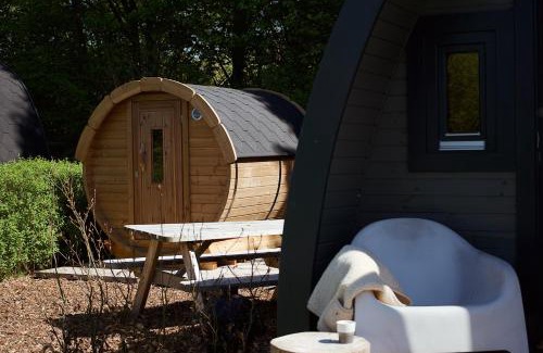 Jubbega Chalet De Ski | Knusse Glamping Pod met privé sauna & uitzicht