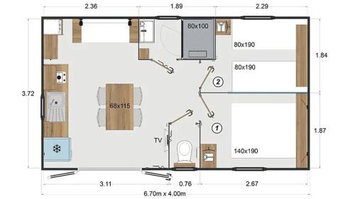 Lescar Autre | Kokua Vacances présente MOBIL HOME résidentiel toutes options camping 3 étoiles LESCAR