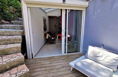 Ile du Levant Appartement | L'Océanite - Studio 21m2 Climatisé Vue mer Terrasse