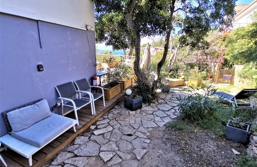 Ile du Levant Appartement | L'Océanite - Studio 21m2 Climatisé Vue mer Terrasse