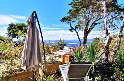 Ile du Levant Appartement | L'Océanite - Studio 21m2 Climatisé Vue mer Terrasse