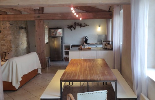 Cornillon Maison | La Closerie de la Cèze, vue imprenable sur les vignes et le coucher de soleil.
