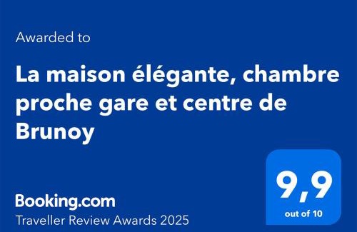 Brunoy Maison | La maison élégante, chambre proche gare et centre de Brunoy
