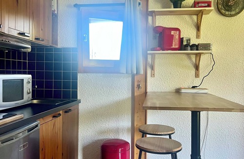 Montalbert Appartement | La Plagne-Montalbert.Studio 4/5 Personnes.Centre Station.Départ skis aux Pieds