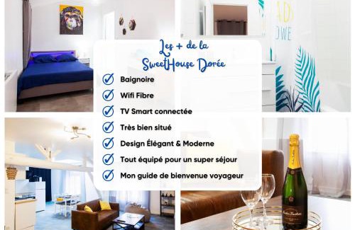 Vitry-le-Francois Appartement | La Sweet House Dorée Centre Ville Wifi Tout confort