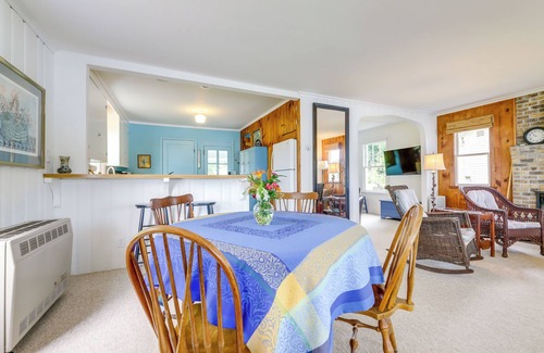 Coventry Lake Cottage | Lakefront Cottage w/ Covered Porch & Dock!