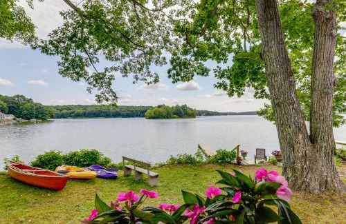 Coventry Lake Maison | Lakefront Cottage with Covered Porch and Dock!